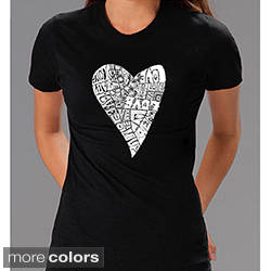 Los Angeles Pop Art Women's 'Heart Love' T-shirt