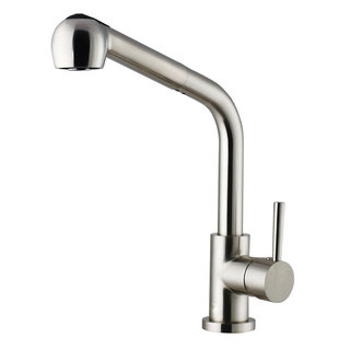 VIGO Single Lever Stainless Steel Pull-Out Spray Kitchen Faucet