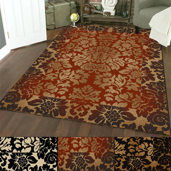 Admire Home Living Amalfi Transitional Oriental Floral Damask Pattern Area Rug. Opens flyout.