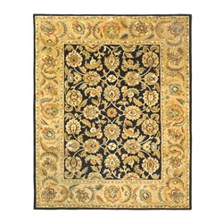 Safavieh Handmade Classic Black/ Gold Wool Rug (6' x 9')