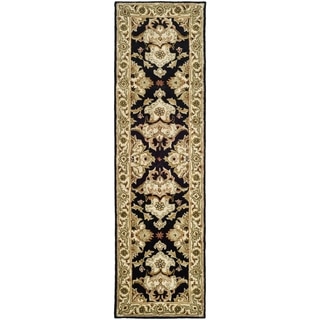 Safavieh Handmade Heritage Timeless Traditional Black/ Ivory Wool Runner (2'3 x 8')