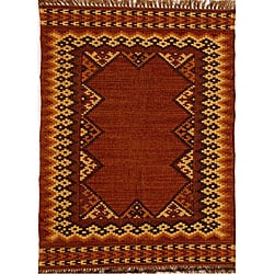 Hand-woven Wool and Jute Rug (8' x 10'6)