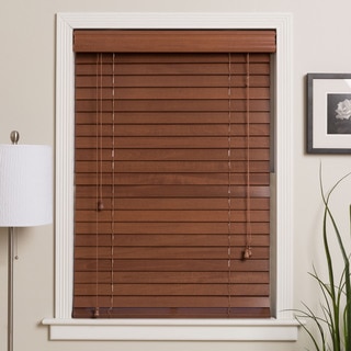 Customized Real Wood 42-inch Window Blinds