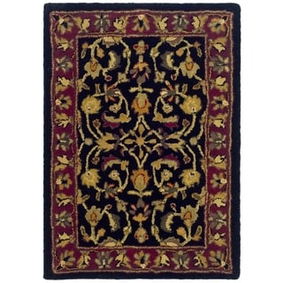 Safavieh Handmade Heritage Timeless Traditional Black/ Red Wool Rug (2' x 3')
