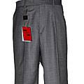 Men's Medium Gray Wool Single-pleat Pants