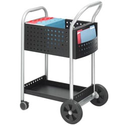 Safco Black 'W' Scoot 20-inch Mail Cart