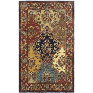 Safavieh Handmade Heritage Timeless Traditional Multicolor/ Burgundy Wool Rug (3' x 5')
