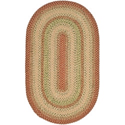 Safavieh Handwoven Contemporary Indoor/Outdoor Reversible Multicolor Braided Rug (3' x 5' Oval) - 3' x 5'