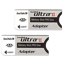 Sandisk Ultra II Memory Stick Pro Duo Card Adapters (Set of 2)