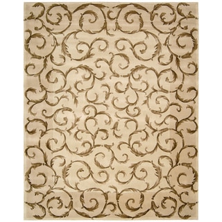 Nourison Hand-Tufted Versailles Palace Ivory Wool Rug (5'3" x 8'3")
