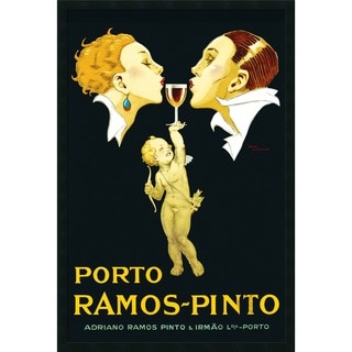 Rene Vincent 'Porto Ramos-Pinto' Framed Art Print with Gel Coated Finish
