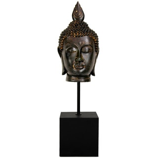 Handmade Burmese 19-inch Buddha Head Statue (China)