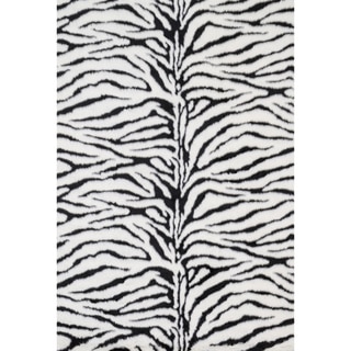 Jungle Zebra Print Rug (5' x 7'6)