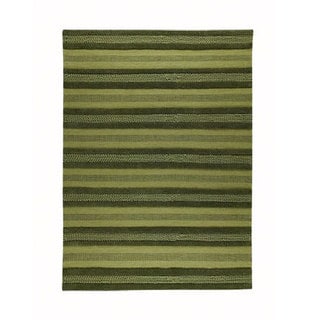 M.A.Trading Hand-woven Grenada Green Wool Rug (5'6 x 7'10)