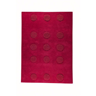 M.A.Trading Hand-tufted Malmo Red Wool Rug (5'6 x 7'10)