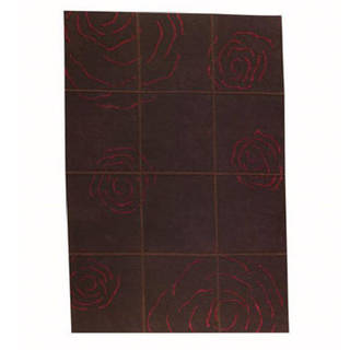 M.A.Trading Hand-knotted Rose Brown Floral Wool Rug (5'6 x 7'10)