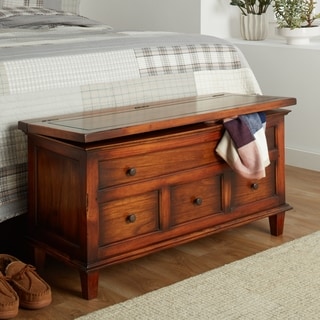 Wooden 'Emily' Bedstool Storage Trunk (Indonesia)