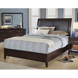 Cushioned Back King-size Wood Sleigh Bed