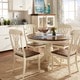 Mackenzie Country Style Two-tone Round Scroll Back Dining Set by iNSPIRE Q Classic - Thumbnail 0