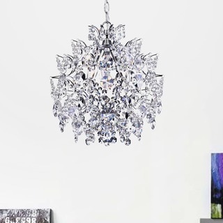 Elegant Indoor 3-Light Chrome/Crystal Chandelier