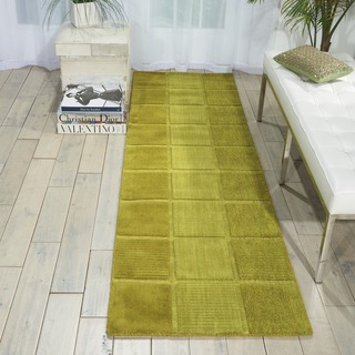 Nourison Hand-tufted Westport Green Wool Rug (2'3 x 7'6)
