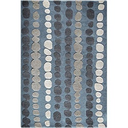 Hand-tufted Auspice Slate Blue Rug (5' x 8')