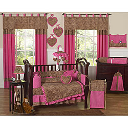 Pink Cheetah 9-piece Crib Bedding Set