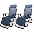 Caravan Canopy Blue Zero-Gravity Chairs (Pack of Two)