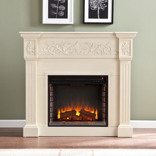 Harper Blvd Wellington Ivory Electric Fireplace