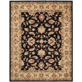 Safavieh Handmade Heritage Timeless Traditional Black/ Gold Wool Rug (7'6 x 9'6)