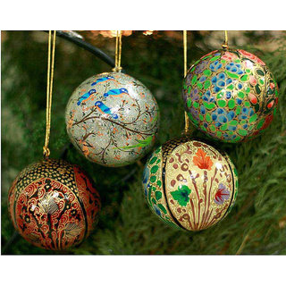 Set of 4 'Joyful Melody' Holiday Ornaments (India)