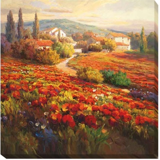 Roberto Lombardi 'Poppy Fields' Canvas Art