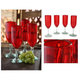 Set of 4 Blown Glass 'Lovely Rubies' 6-oz Champagne Flutes (Mexico) - Thumbnail 0