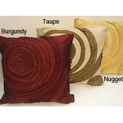 Sherry Kline 20-inch Feather and Down Filled Pleated Swirl Tafetta Pillows (Set of 2)