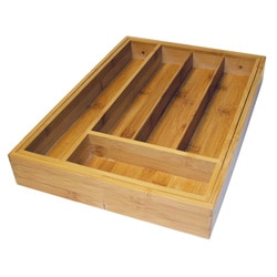 Le Chef Expandable Bamboo Utensil Organization Tray