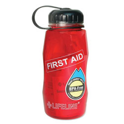 BPA-free 26-oz First Aid in a Bottle Kit