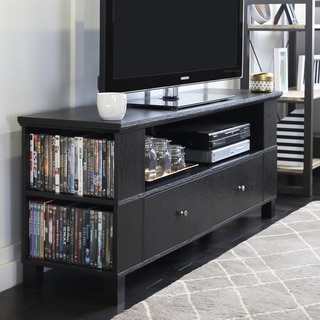 Black Wood 60-inch TV Stand