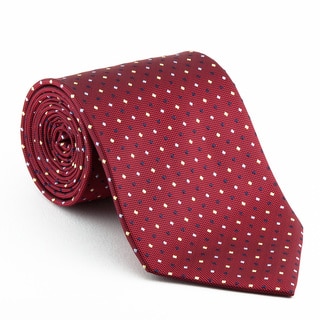 Platinum Ties Men's Patterned 'Red Diplomat' Tie