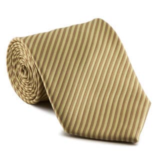 Platinum Ties Men's Striped 'Tan Cookie' Tie