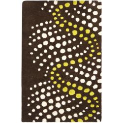 Safavieh Handmade Soho Waves Modern Abstract Brown Wool Rug (2' x 3')