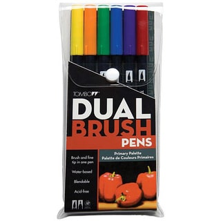 Tombow Primary Dual Brush Pen Set (Pack of 6)