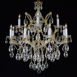 Gallery Maria Theresa 13-light 2-tier Antique French Gold/ Crystal Chandelier