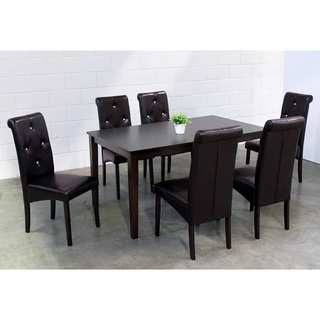 Warehouse of Tiffany 7-piece Brown Dining Furniture Set