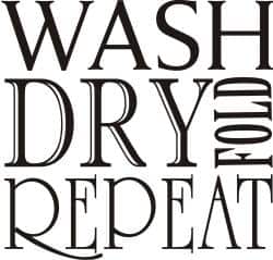 Design on Style Decorative 'Wash Dry Fold Repeat' Vinyl Wall Art Quote