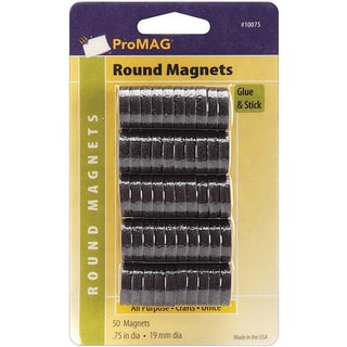Pro Mag Round Small 0.75-inch Profile Magnets (Set of 50)