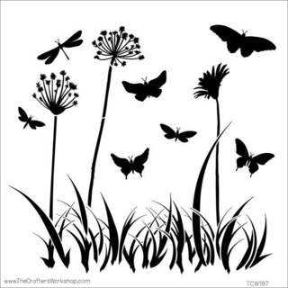 Crafter's Workshop Butterfly Meadow Template