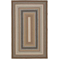 Safavieh Hand-woven Country Living Reversible Brown Braided Rug (6' x 9')