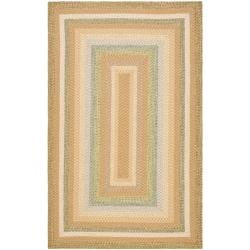 Safavieh Hand-woven Country Living Reversible Tan Braided Rug (8' x 10')