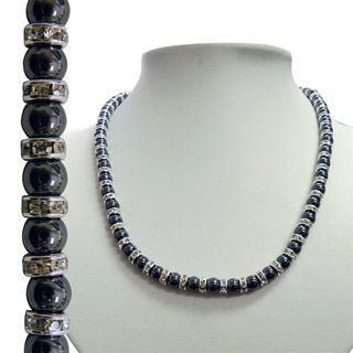 Magnetic Triple-strength Hematite Tuchi Pearl Necklace