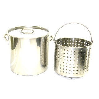 Stainless Steel 53-quart Stock Pot and Basket